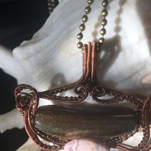 Copper wrapped pendant